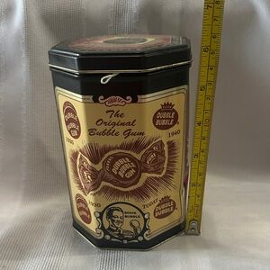Vintage Tin Canister - Black and Cream 1994